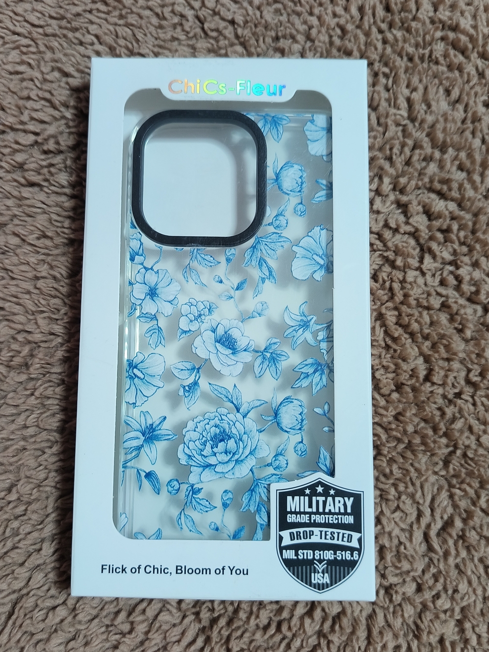 Clear Floral Protective Phone Case For iPhone15 Pro Max